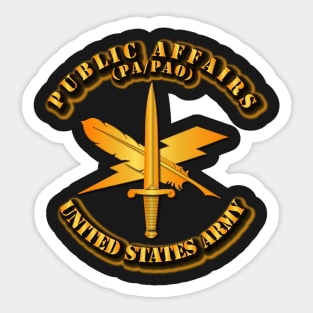 Army - Public Affairs Branch w txt Sticker